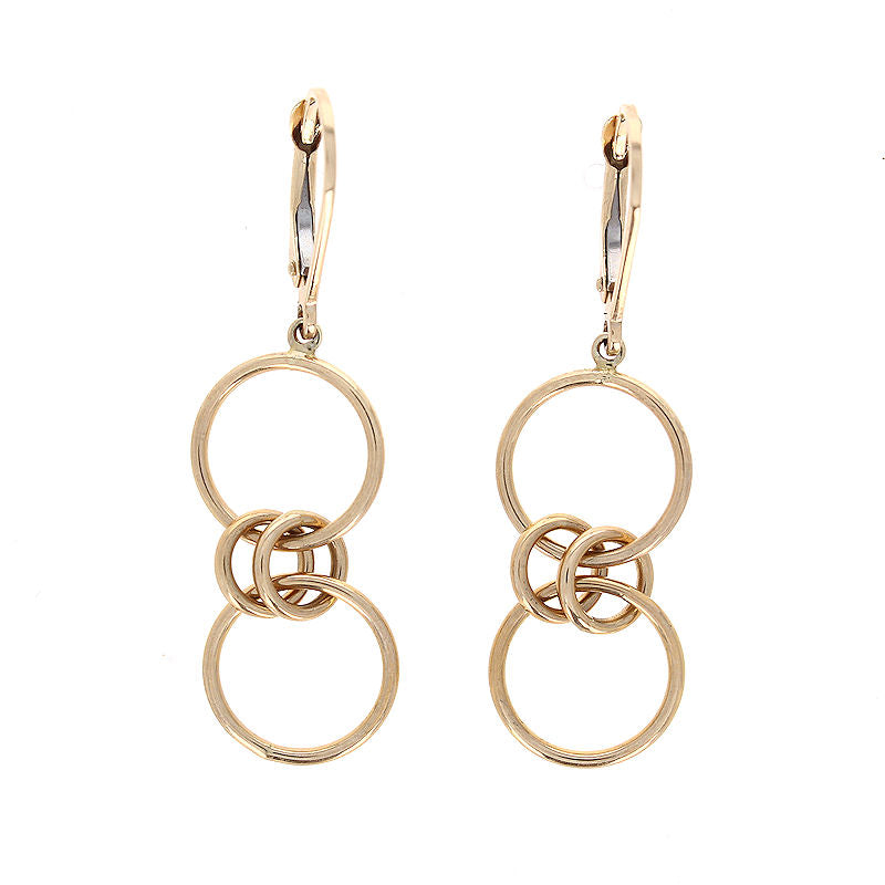 Ladies 14kt Yellow Gold Link Earrings