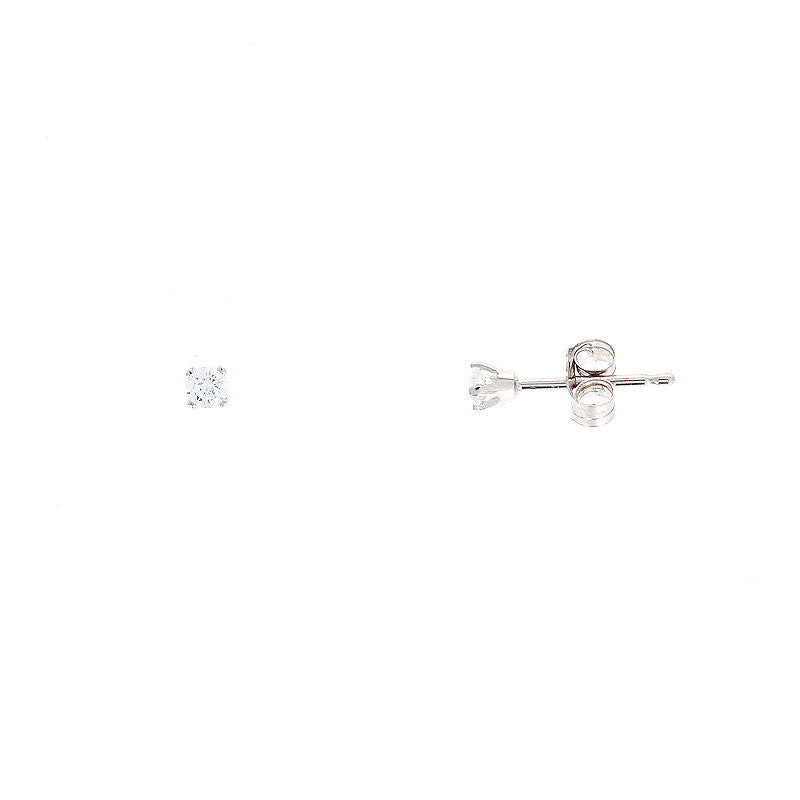 Ladies 14kt White Gold 0.10cts Diamond Stud Earrings