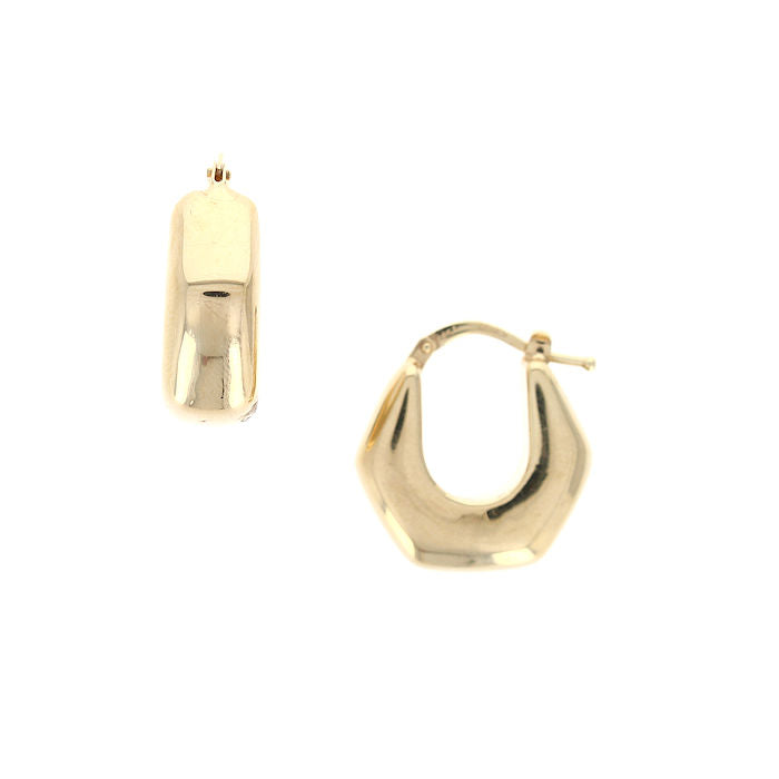 Ladies 14kt Yellow Gold Hoop Earrings