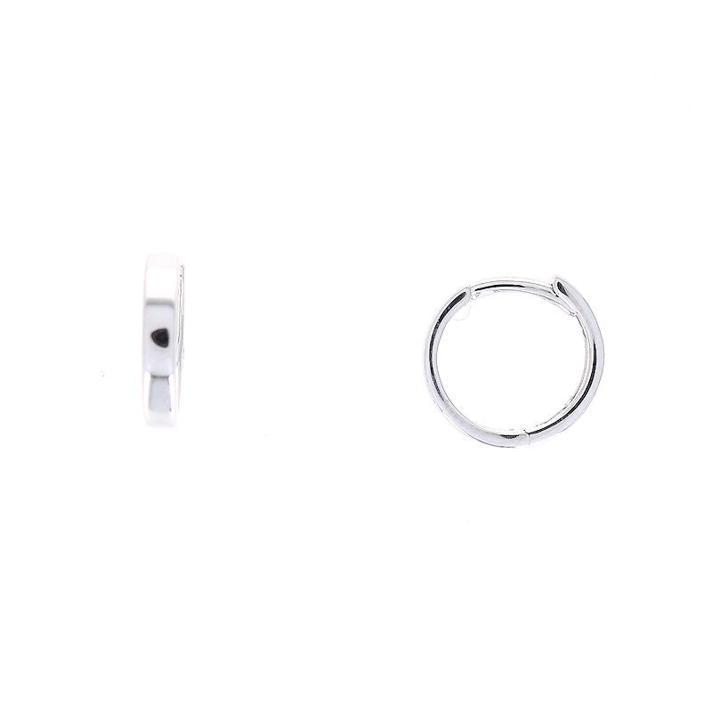 Ladies 14kt White Gold Huggie Earrings