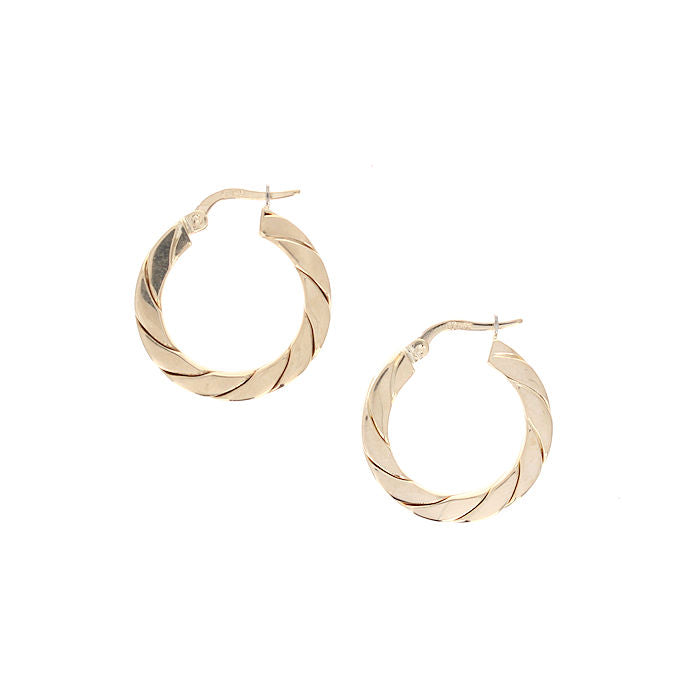 Ladies 14kt Yellow Gold Hoop Earrings