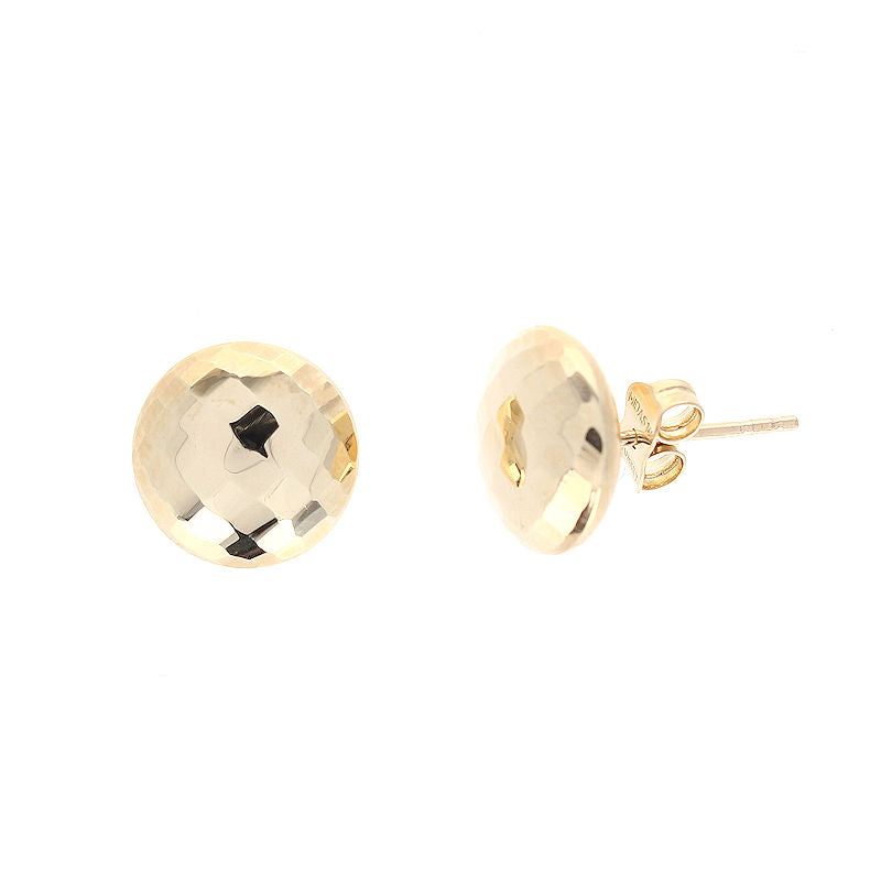Ladies 14kt Yellow Gold Button Earrings