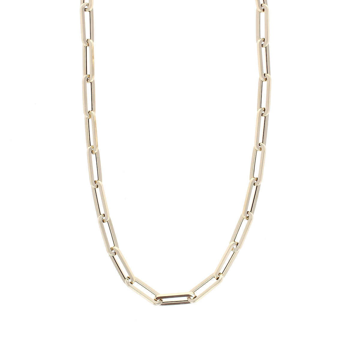Ladies 14kt Yellow Gold 4.0mm Paperclip Necklace