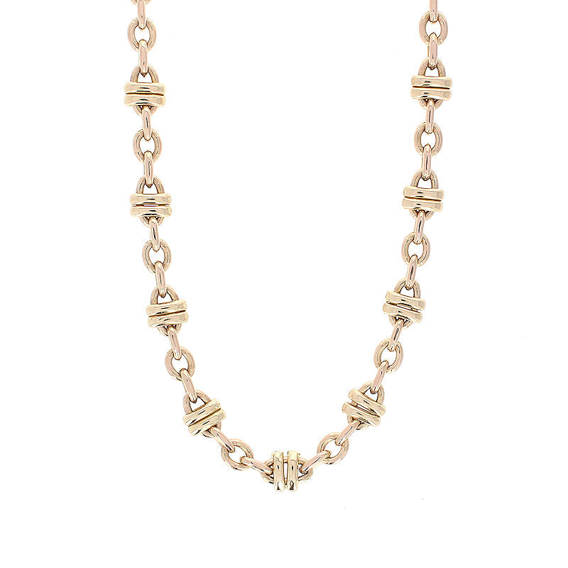 Ladies 14kt Yellow Gold Fancy Link Necklace
