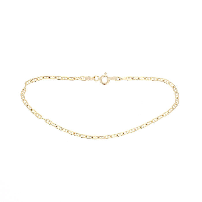 Ladies 14kt Yellow Gold Mariners Link Bracelet