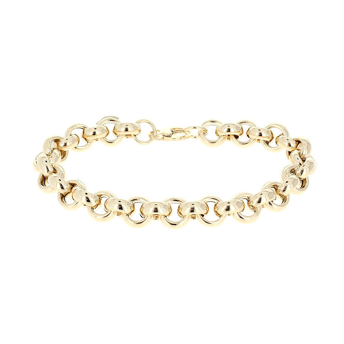 Ladies 14kt Yellow Gold Circular Link Bracelet