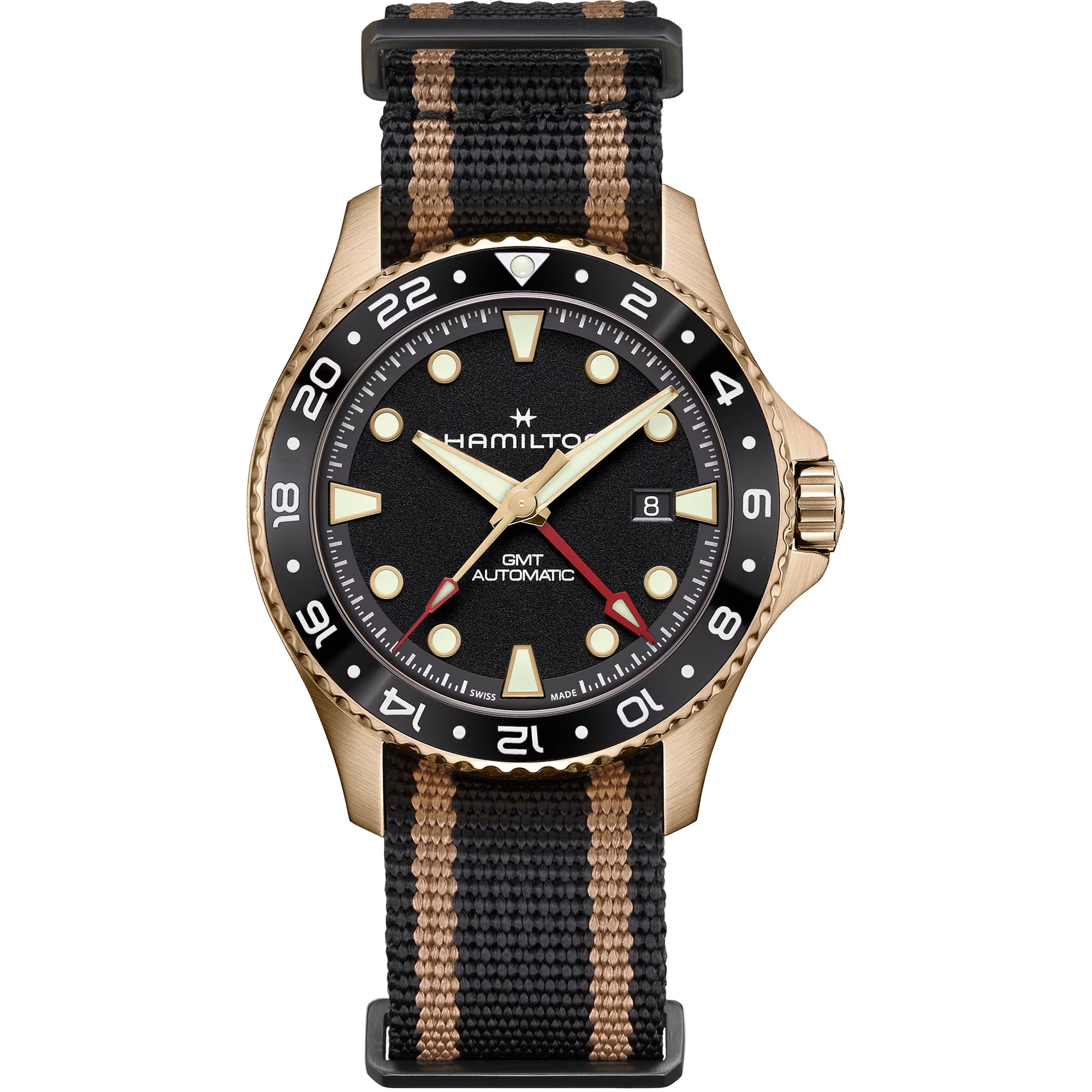 Mens Bronze and Titanium Khaki Navy Hamilton Automatic Watch H82565930