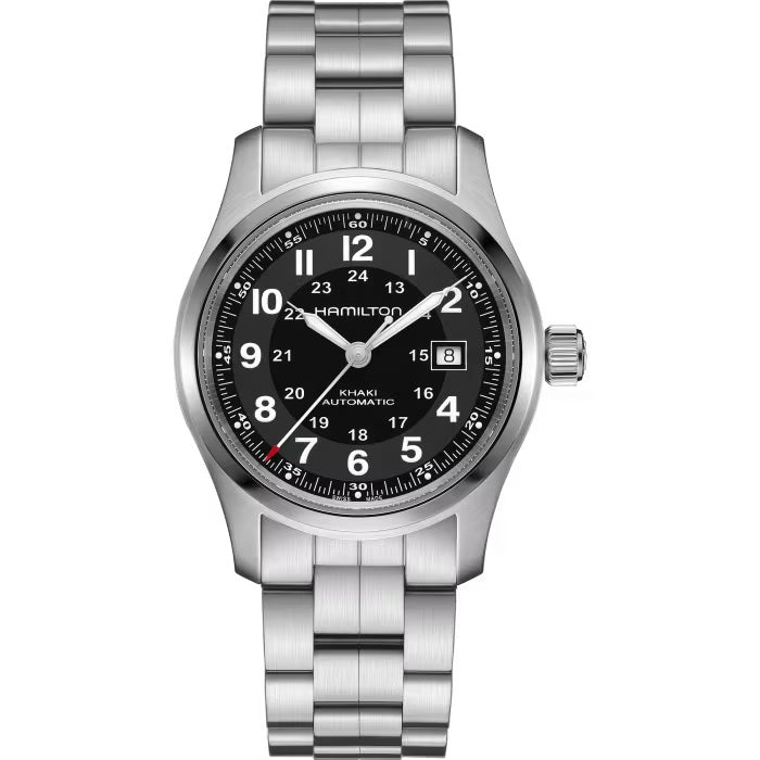 Mens Stainless Steel Khaki Field Hamilton Automatic Watch H70515137