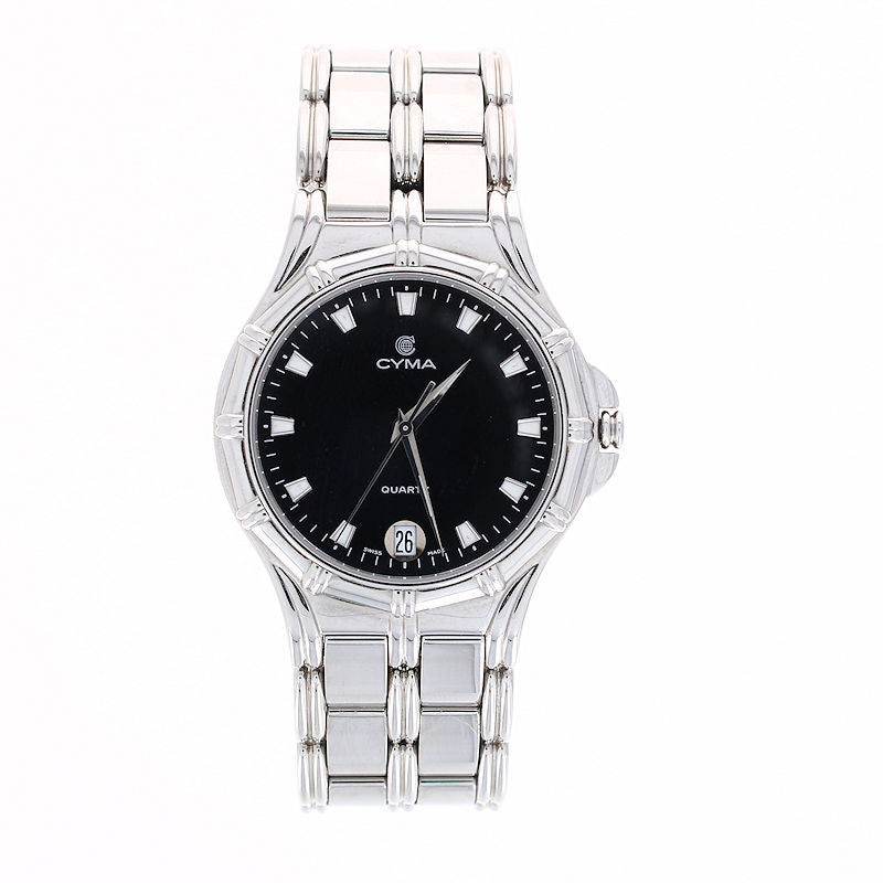 Mens Stainless Steel Charisma Series Cyma Quartz Watch 122155STST02B