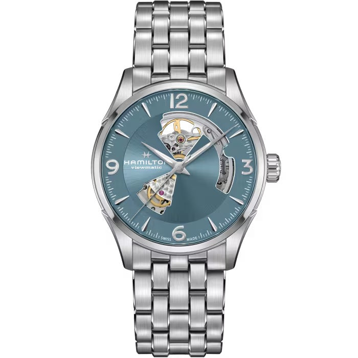 Mens Stainless Steel Jazzmaster Open Heart Hamilton Automatic Watch H32705142
