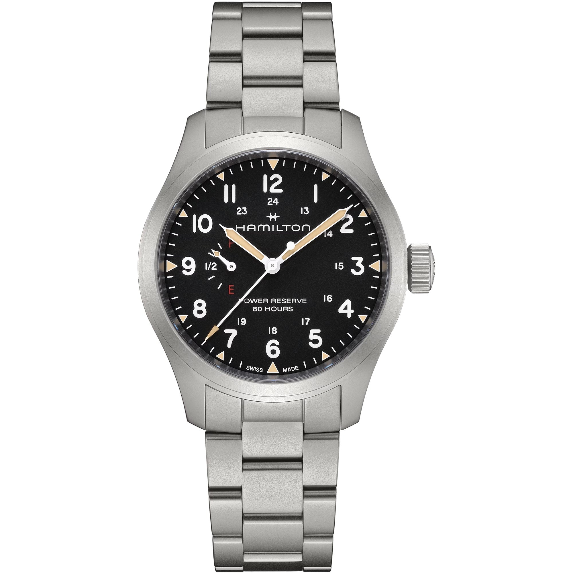 Mens Stainless Steel Khaki Field Hamilton Mechanical Watch H69509130