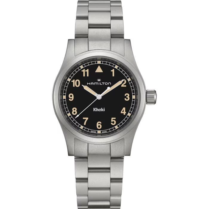 Mens Stainless Steel Khaki Field Hamilton Quartz Watch H69401131