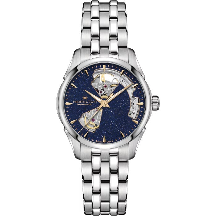 Mens Stainless Steel Jazzmaster Open Heart Hamilton Automatic Watch H32215142