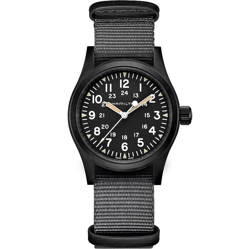 Mens Stainless Steel Khaki Field Hamilton Mechanical Watch H69409930