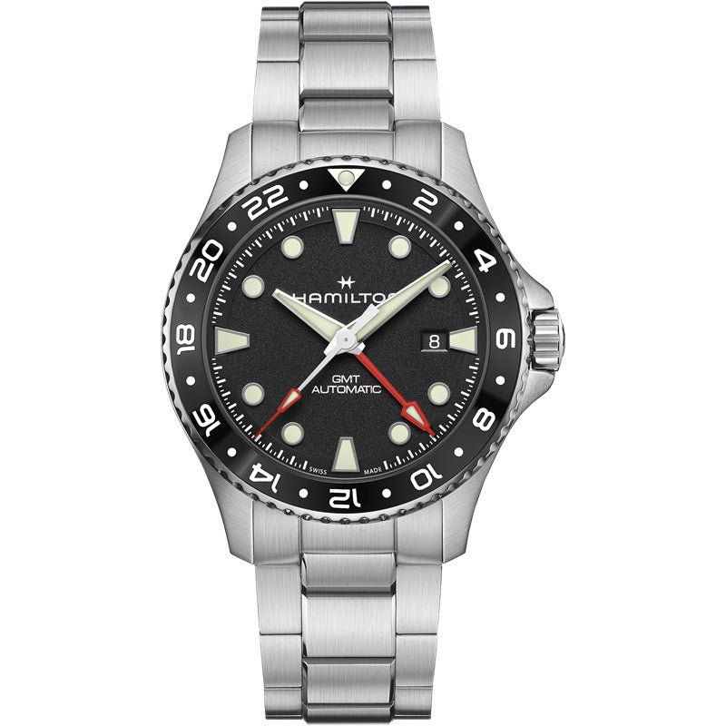 Mens Stainless Steel Khaki Scuba Hamilton Automatic Watch H82555130