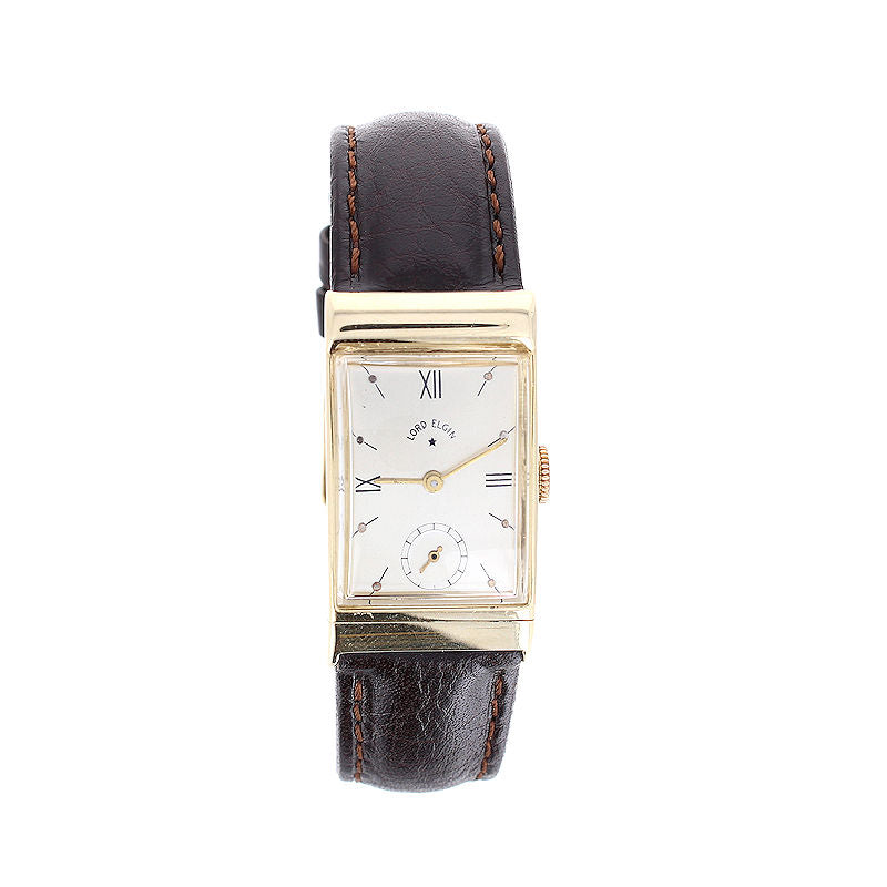 Gents 14kt Yellow Gold Lord Elgin Manual Wind Elgin Watch Circa 1943