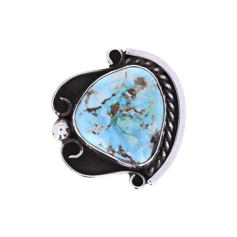 Ladies Sterling Silver Easter Blue Turquoise Ring