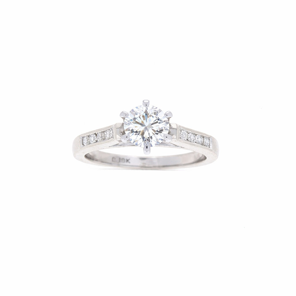 Ladies 18kt White Gold 0.18cts Diamond Engagement Ring Setting
