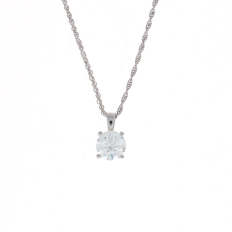 Ladies 14kt White Gold 1.05ct Diamond Pendant