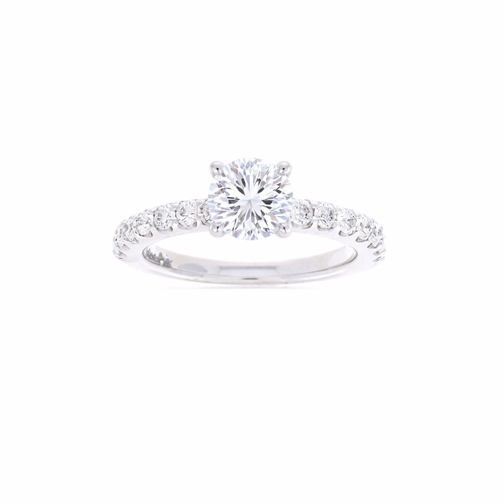 Ladies 14kt White Gold 0.47ct Diamond Engagement Ring Setting