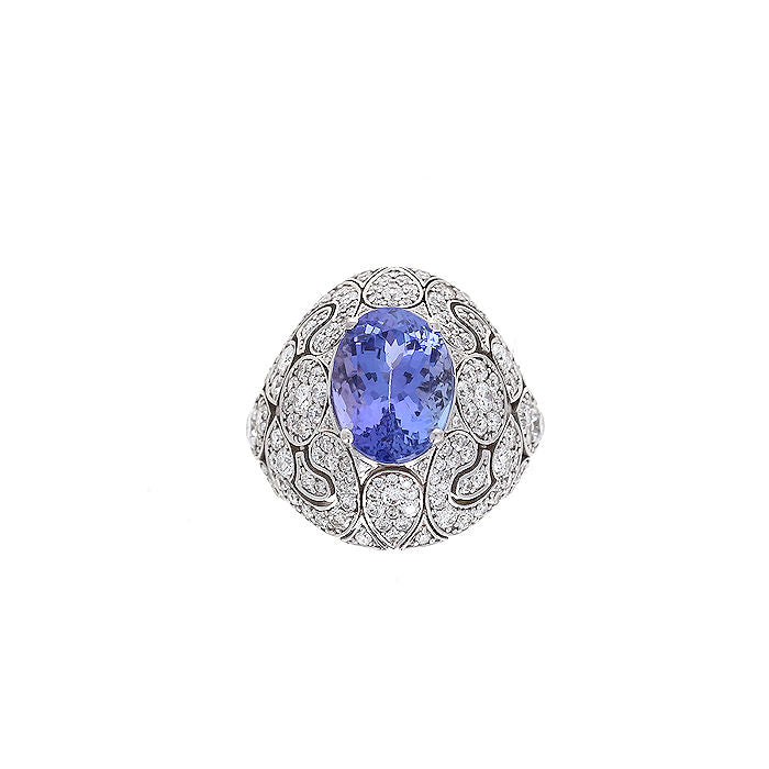 Ladies 18kt White Gold 4.05ct Tanzanite and 1.85cts Diamond Ring