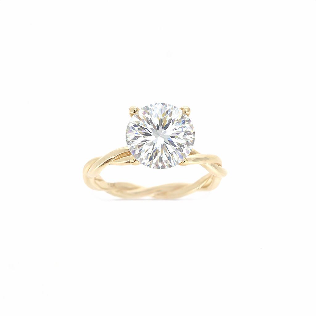 Ladies 14kt Yellow Gold 0.04cts Diamond Engagement Ring Setting
