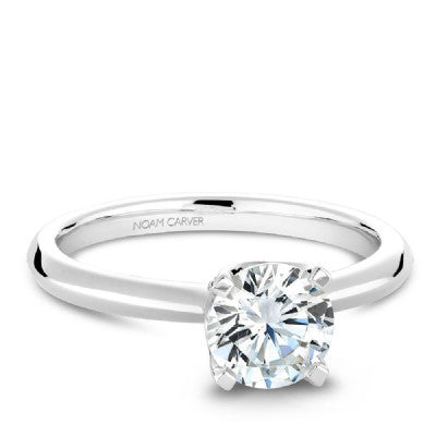 Ladies 14kt White Gold 0.26ct Round Diamond Engagement Ring