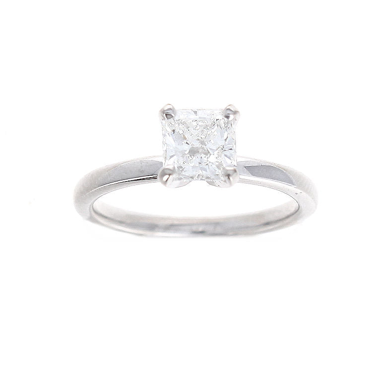 Ladies 14kt White Gold 1.02ct Princess Cut Diamond Engagement Ring