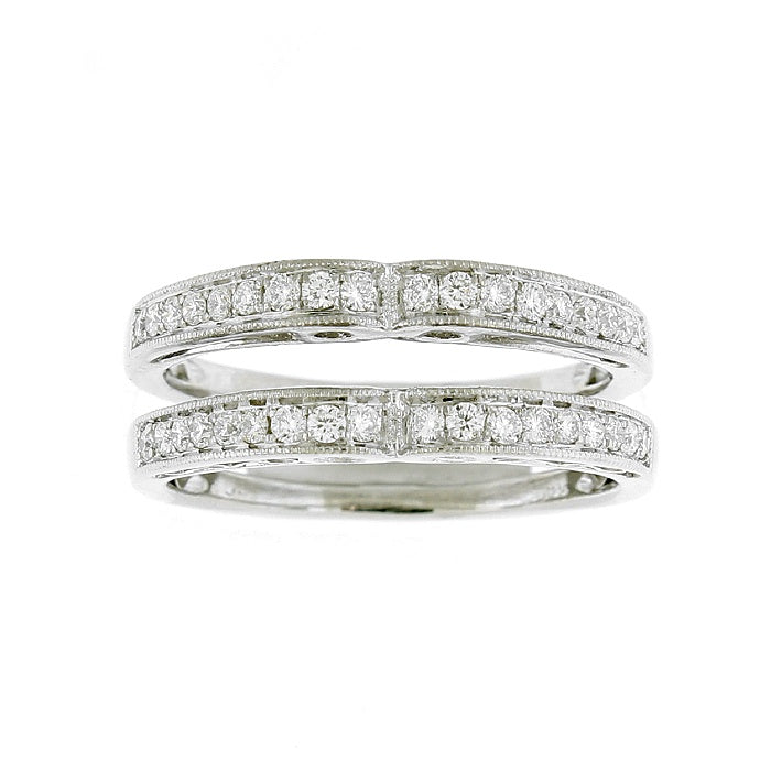 Ladies Platinum 0.44cts. Diamond Ring Guard