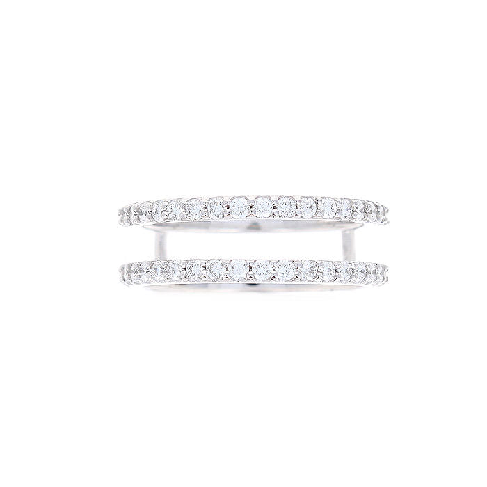 Ladies 14kt White Gold 0.54cts Diamond Ring Guard
