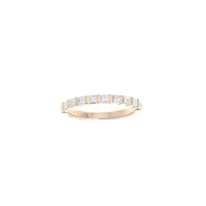 Ladies 14kt Yellow Gold 0.53cts Princess Cut Diamond Wedding Band