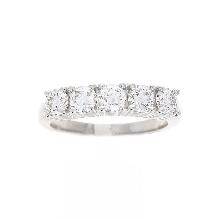 Ladies 14kt White Gold 1.02cts Diamond Wedding Band