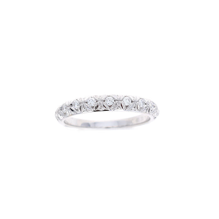 Ladies 18kt White Gold 0.31cts Diamond Wedding Band by Simon G
