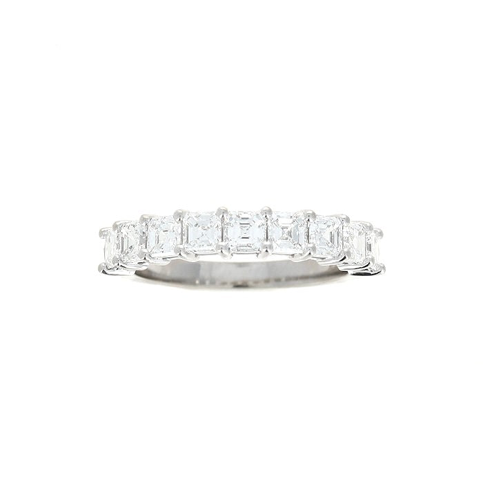 Ladies 14kt White Gold 1.34cts Emerald Cut Diamond Wedding Band