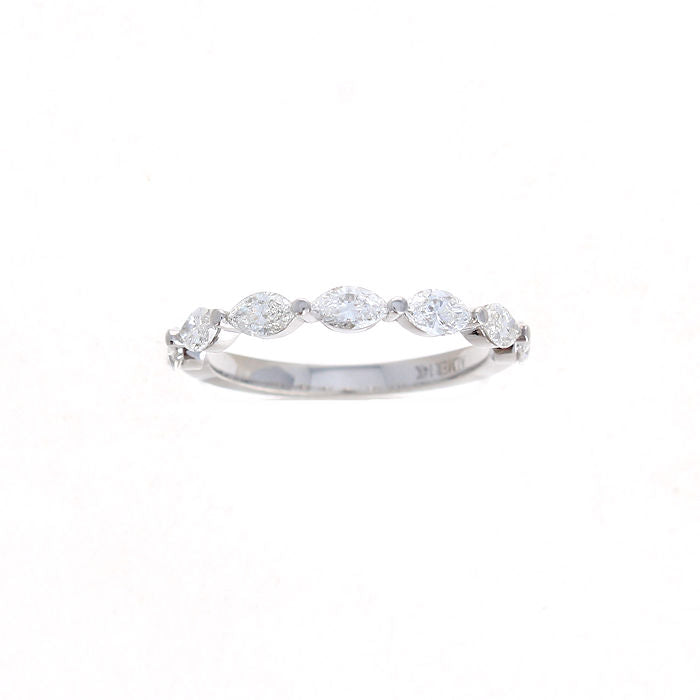 Ladies 14kt White Gold 0.84cts Diamond Wedding Band
