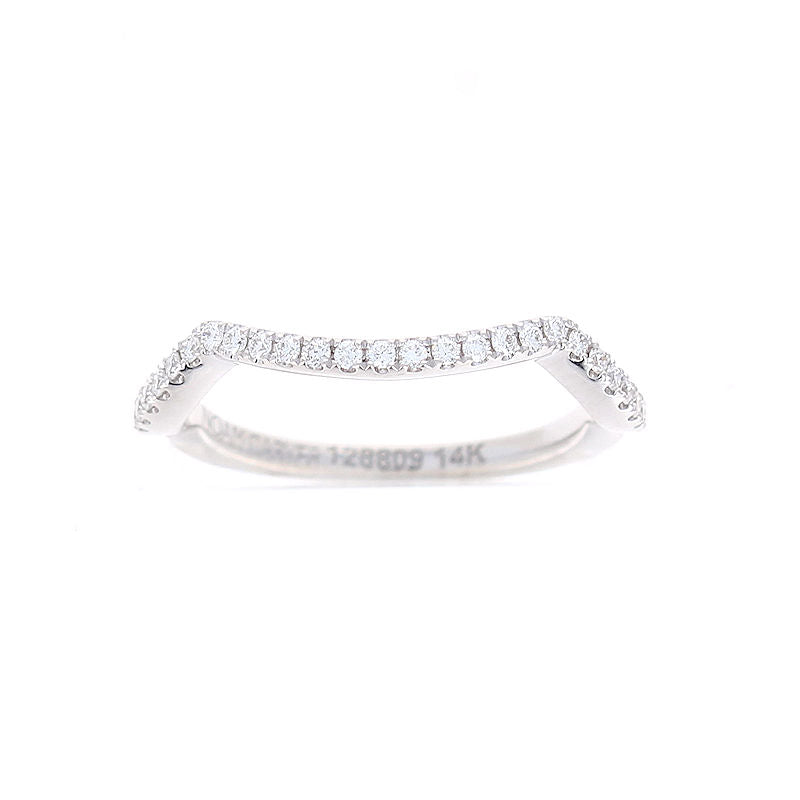 Ladies 14kt White Gold 0.20cts Diamond Wedding Band