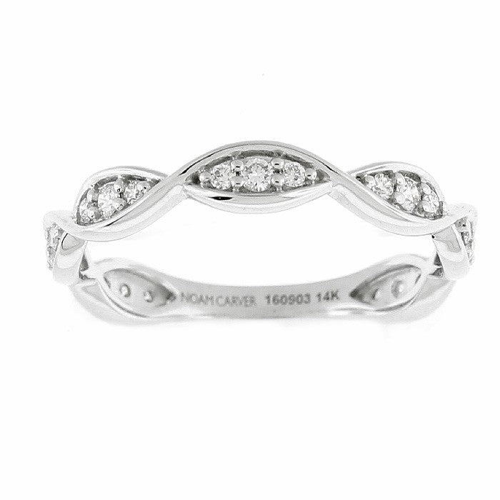 Ladies 14kt White Gold 0.23cts Diamond Wedding Band
