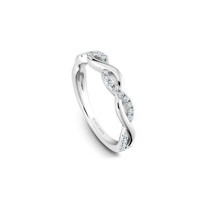 Ladies 14kt White Gold 0.21cts Diamond Infinity Wedding Band