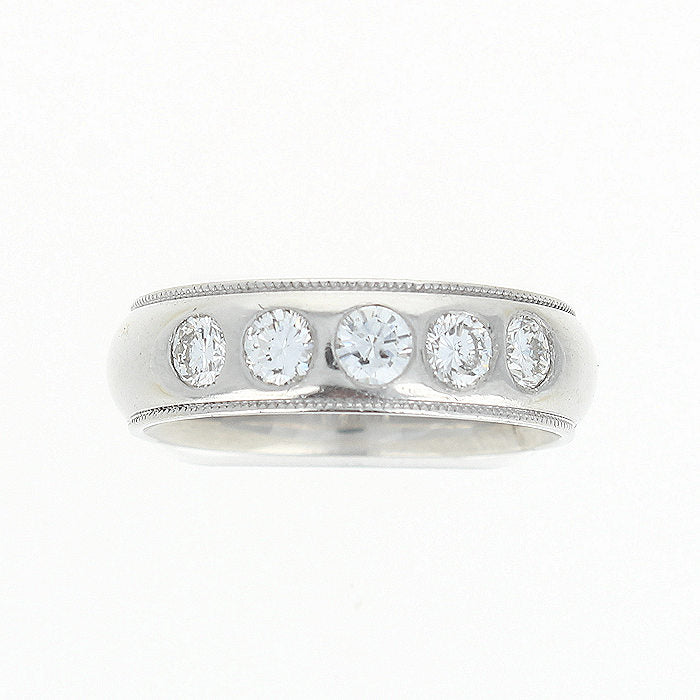 Ladies Platinum 0.65cts Diamond Wedding Band