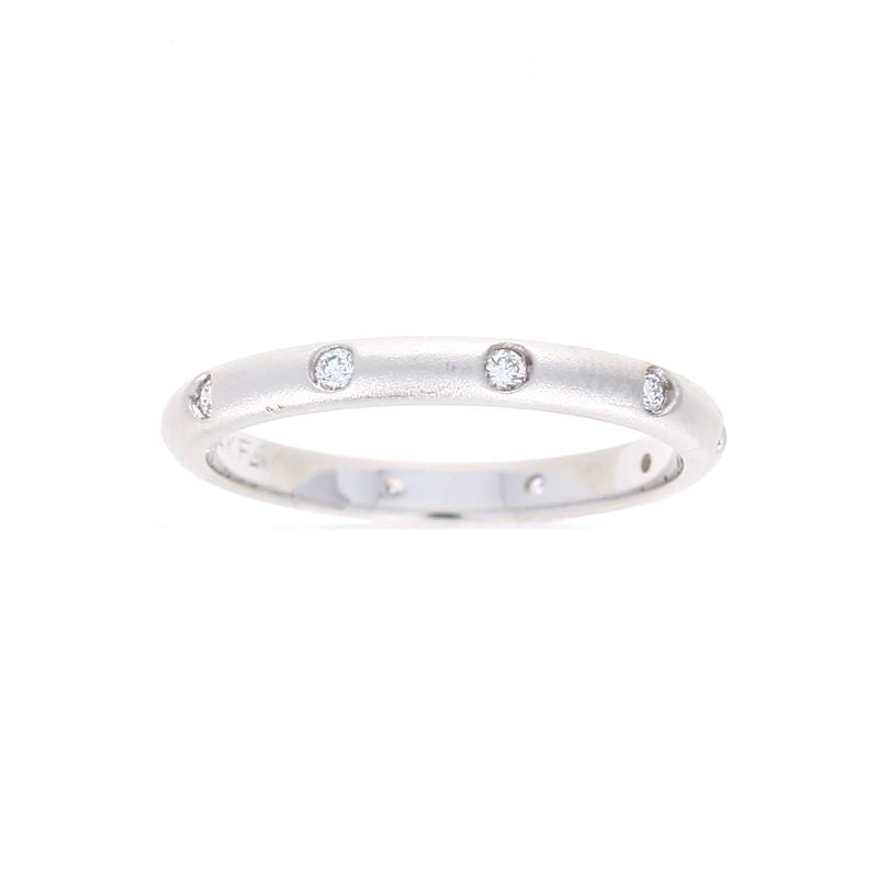 Ladies 14kt White Gold 0.15cts Diamond Wedding Band