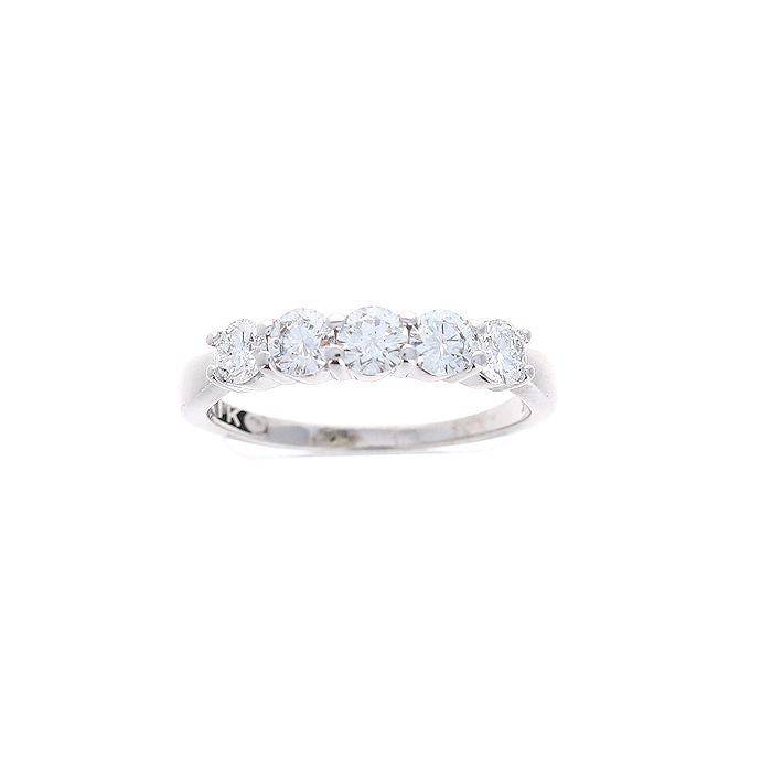 Ladies 14kt White Gold 1.03cts Diamond Wedding Band