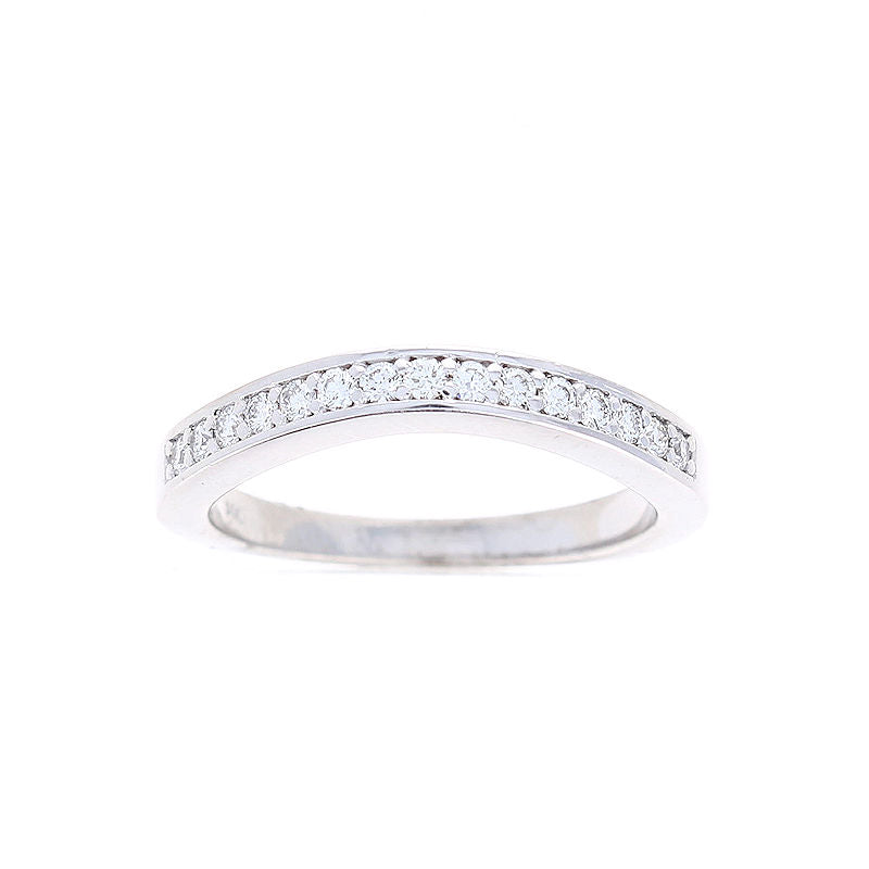 Ladies 14kt White Gold 0.26cts Diamond Wedding Band