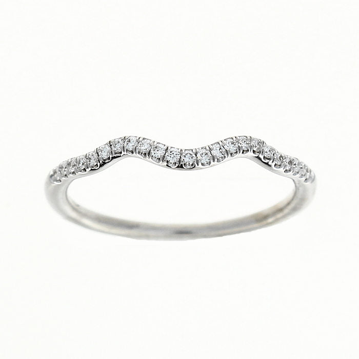 Ladies 14kt White Gold 0.11cts Diamond Wedding Band