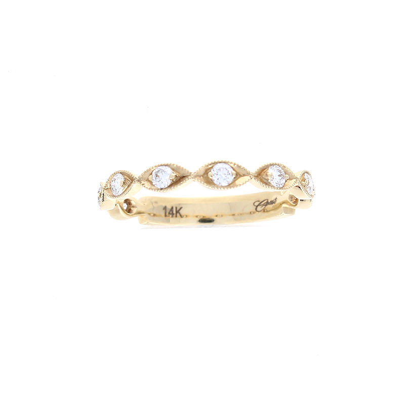 Ladies 14kt Yellow Gold 0.28cts Diamond Wedding Band