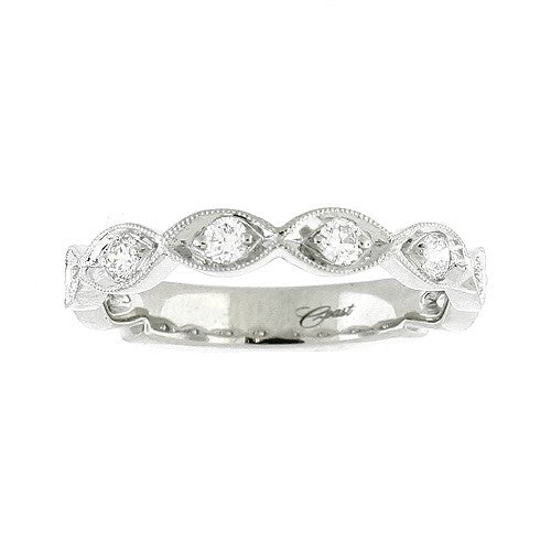 Ladies 14kt White Gold 0.29cts Diamond Wedding Band