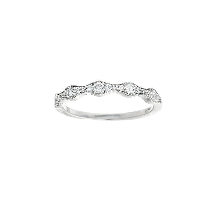 Ladies 14kt White Gold 0.28cts Diamond Wedding Band