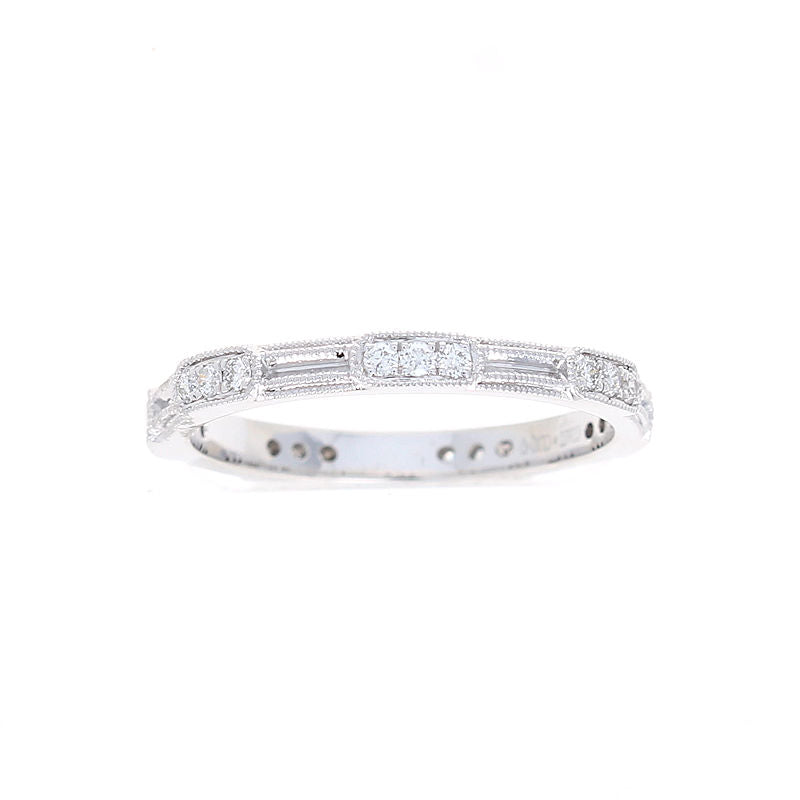Ladies 14kt White Gold 0.21cts Diamond Wedding Band