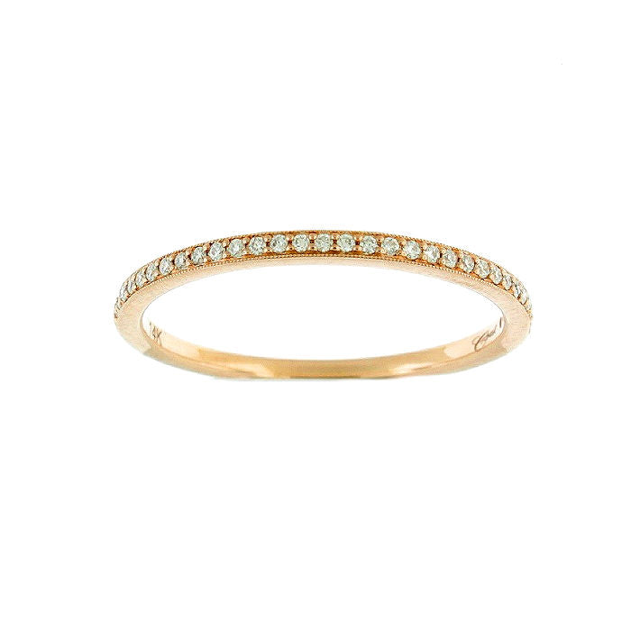 Ladies 14kt Yellow Gold 0.09cts Diamond Wedding Band