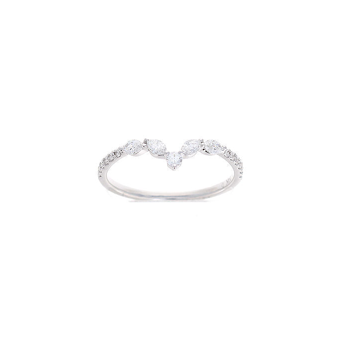 Ladies 14kt White Gold 0.32cts Diamond Wedding Band