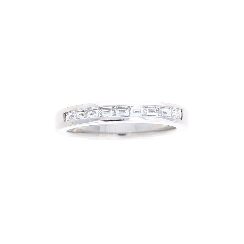 Ladies Platinum 0.41cts Baguette Diamond Wedding Band
